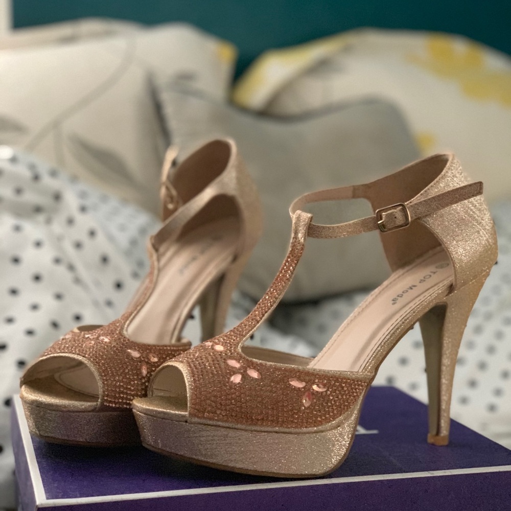 Rose Gold high heels